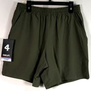 FOURLAPS Endure 6" Short, Size S - Thyme Green Men's
